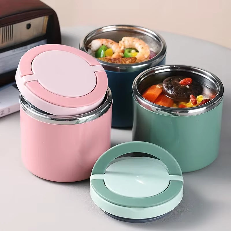 630/1000Ml Food Thermal Jar Insulated Soup Cup Thermos Containers Stainless Steel Lunch Box Thermo Keep Hot for School Children