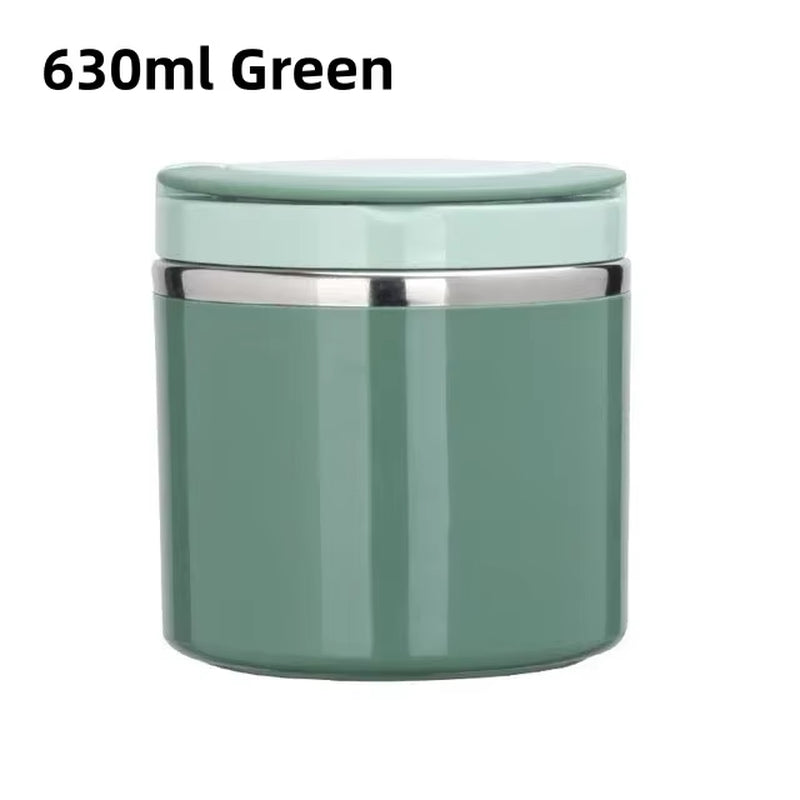 630/1000Ml Food Thermal Jar Insulated Soup Cup Thermos Containers Stainless Steel Lunch Box Thermo Keep Hot for School Children