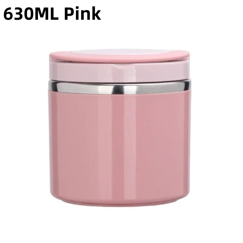 630/1000Ml Food Thermal Jar Insulated Soup Cup Thermos Containers Stainless Steel Lunch Box Thermo Keep Hot for School Children