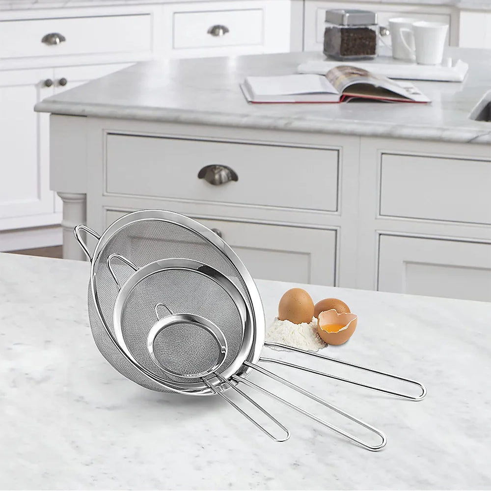 MesaWorks™ Precision Fine Mesh Strainer Trio.