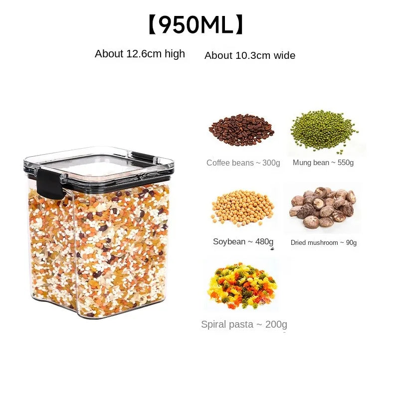 MesaWorks™ Crystal-Clear Stackable Pantry Containers