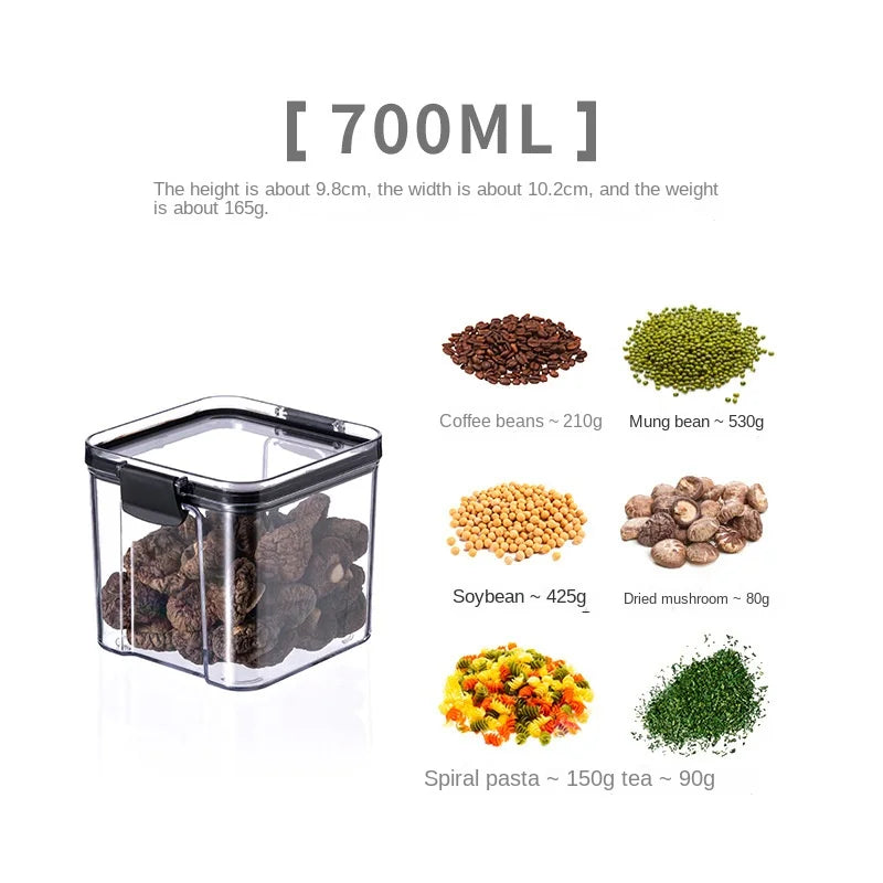 MesaWorks™ Crystal-Clear Stackable Pantry Containers