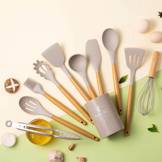 MesaWorks™ Pure 12-Piece Silicone Utensil Suite