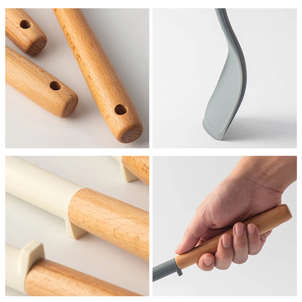 MesaWorks™ Organic Silicone & Wood Utensil Set.