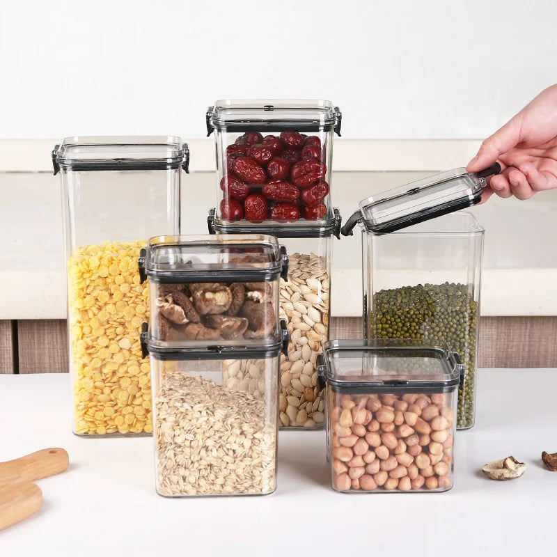 MesaWorks™ Crystal-Clear Stackable Pantry Containers