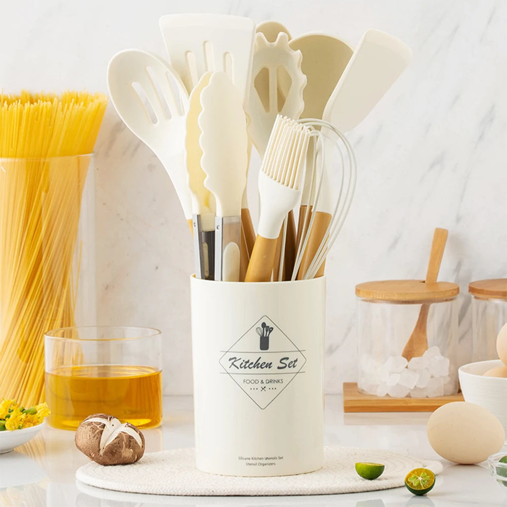 MesaWorks™ Pure 12-Piece Silicone Utensil Suite