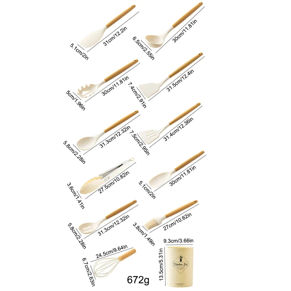 MesaWorks™ Pure 12-Piece Silicone Utensil Suite