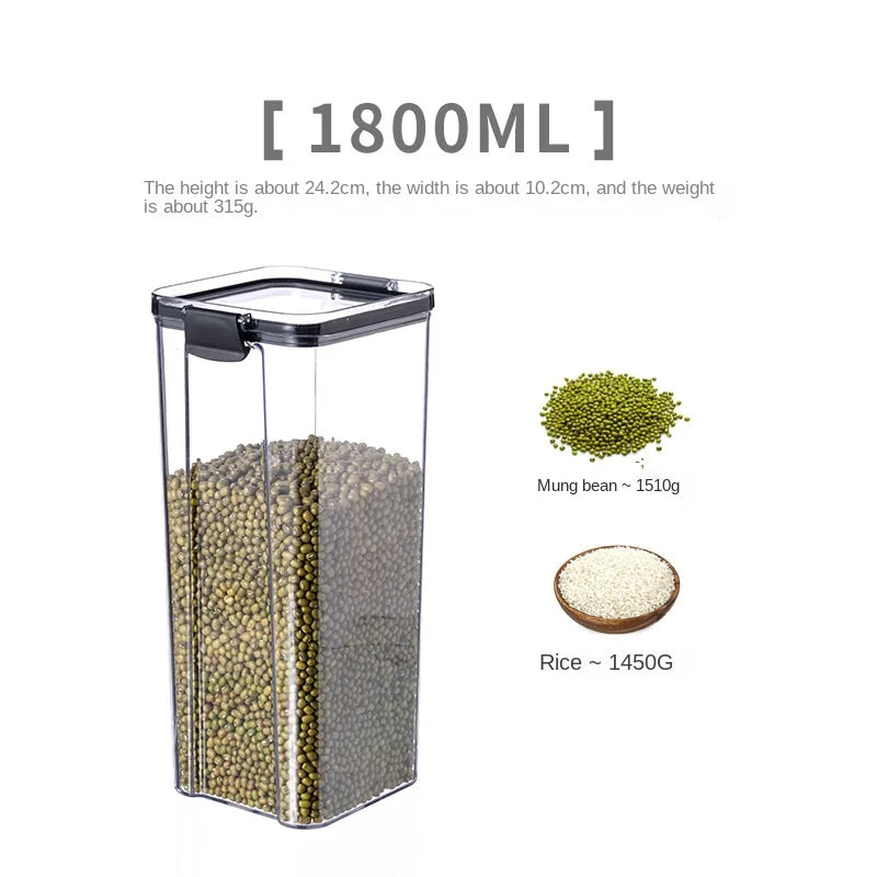 MesaWorks™ Crystal-Clear Stackable Pantry Containers