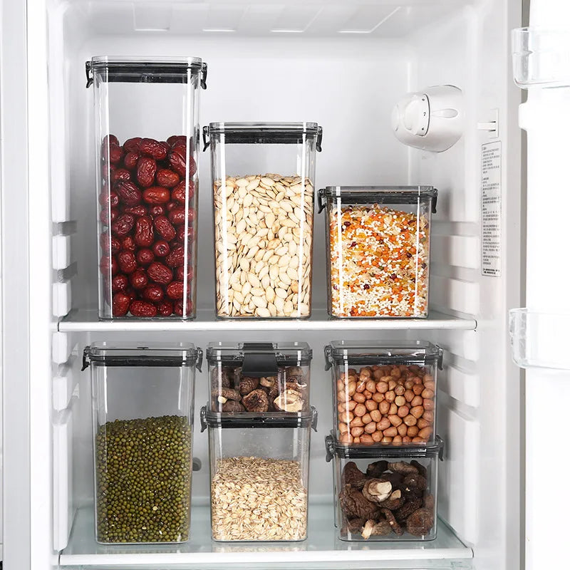 MesaWorks™ Crystal-Clear Stackable Pantry Containers
