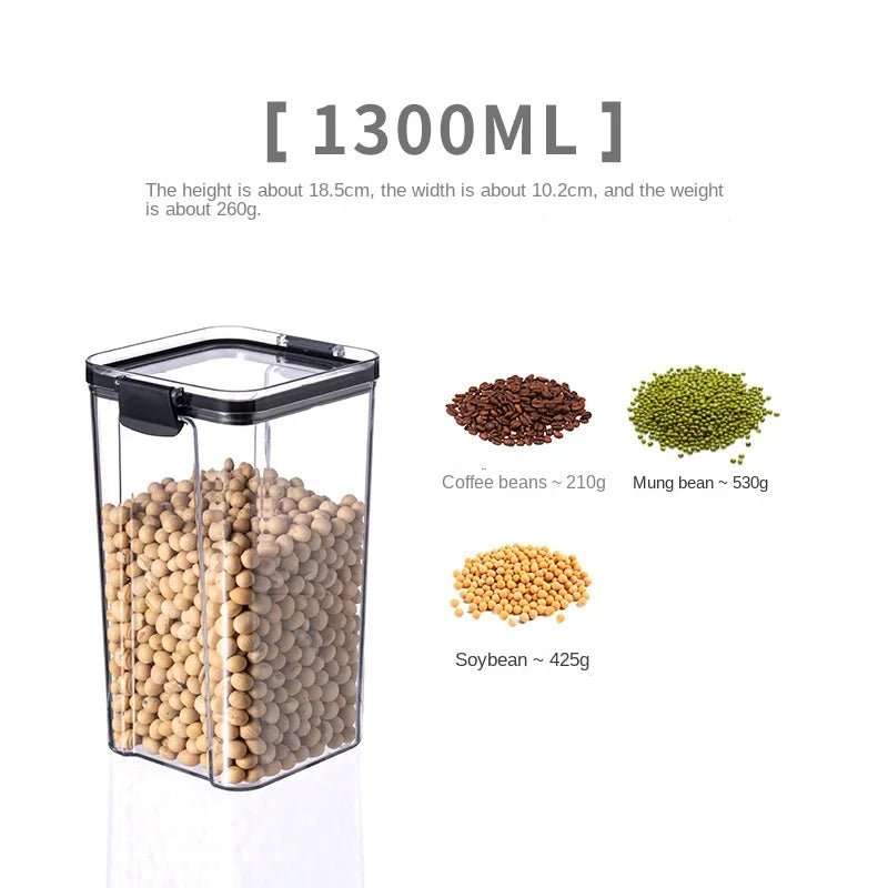 MesaWorks™ Crystal-Clear Stackable Pantry Containers