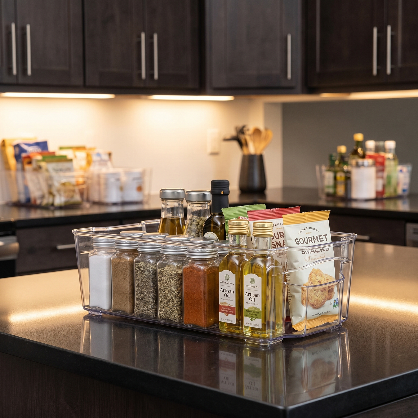 Stackable Refrigerator Organizer Bins - Clear Plastic Food Storage Box - MesaWorks™