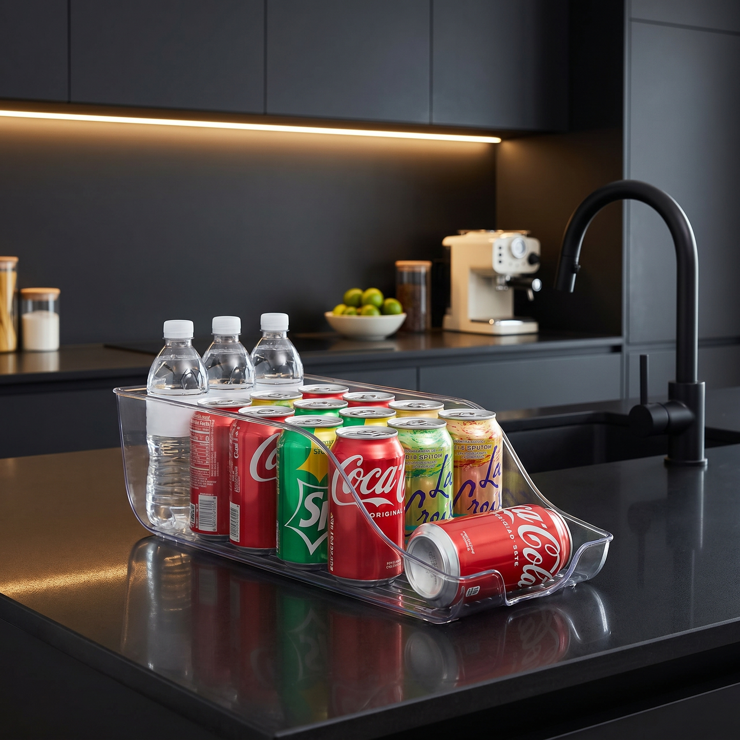 Stackable Refrigerator Organizer Bins - Clear Plastic Food Storage Box - MesaWorks™